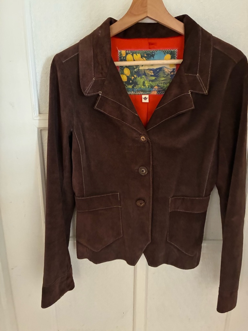 Genuine Burning Torch Brown Suede Blazer